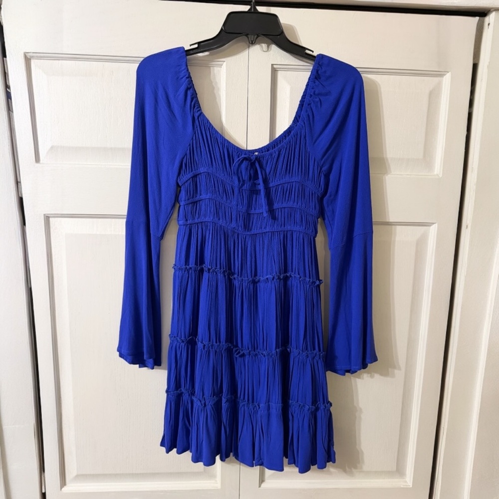 Chelsea & Violet NWT Blue Tiered Babydoll Dress XS